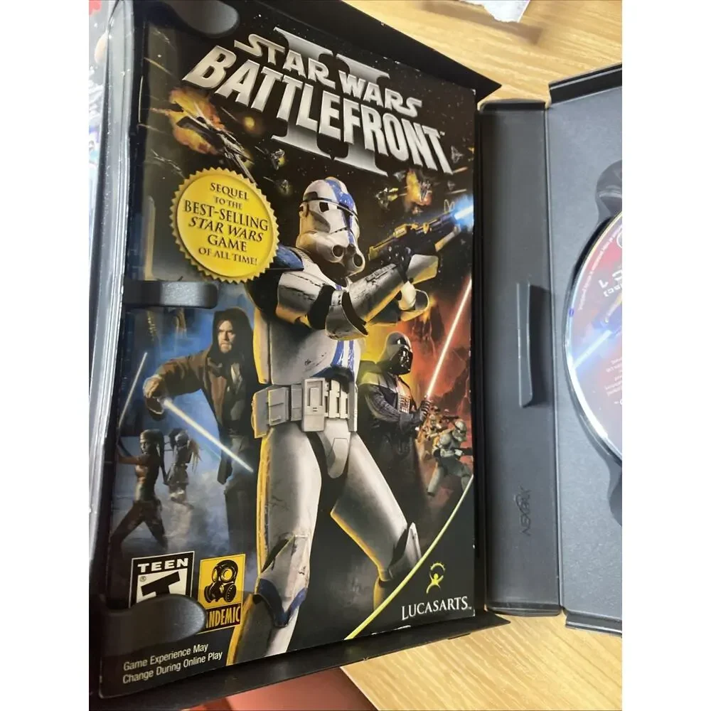 PC Computer STAR WARS Battlefront II 2 Box Game Battle Front 4 Disc With Manual